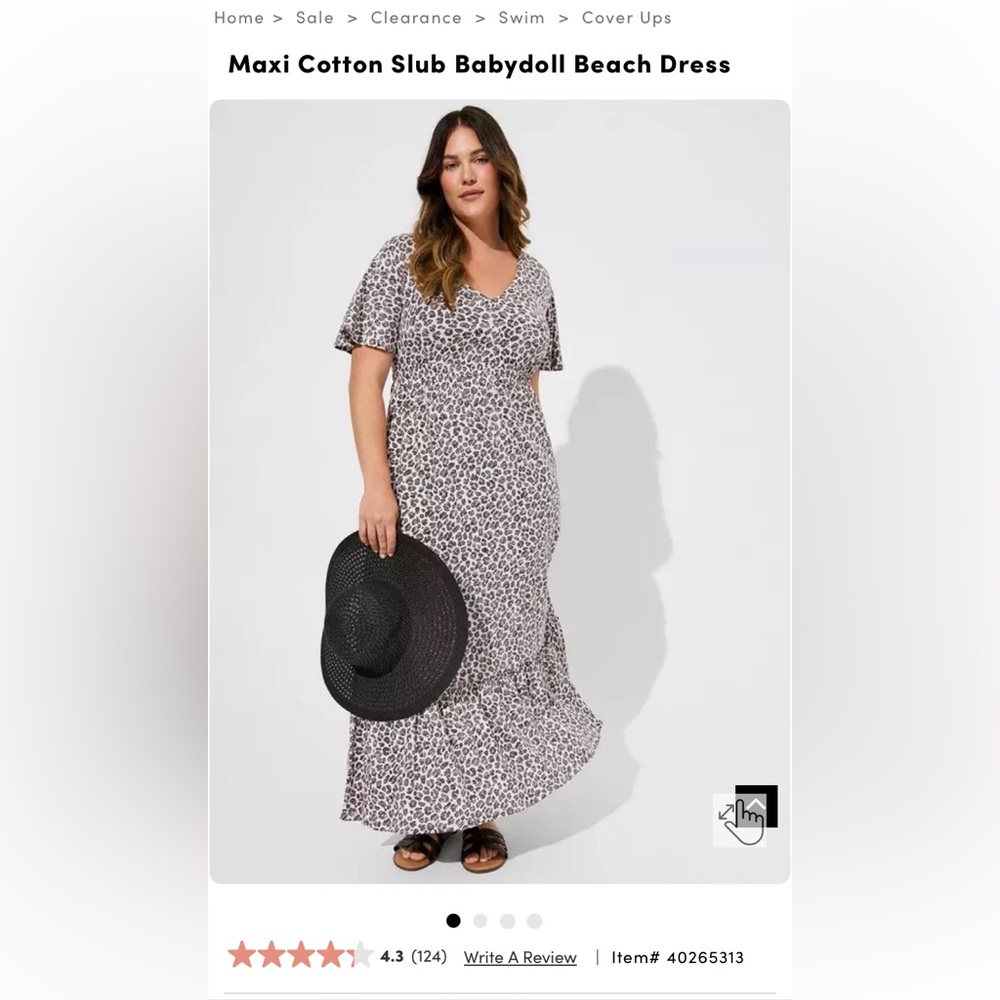 Torrid Maxi Cotton Slub Babydoll Dress Size 3